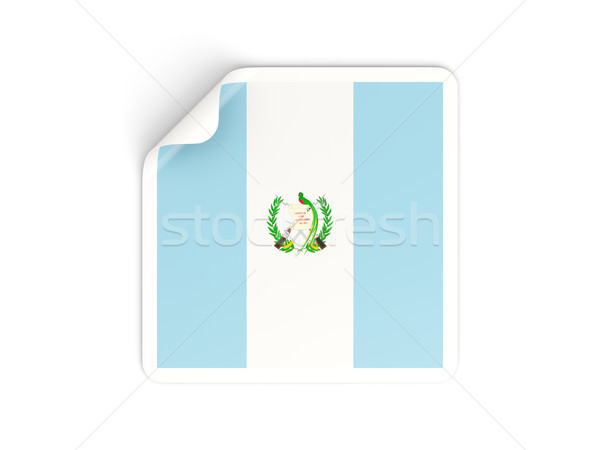 Square sticker with flag of guatemala Stock photo © MikhailMishchenko