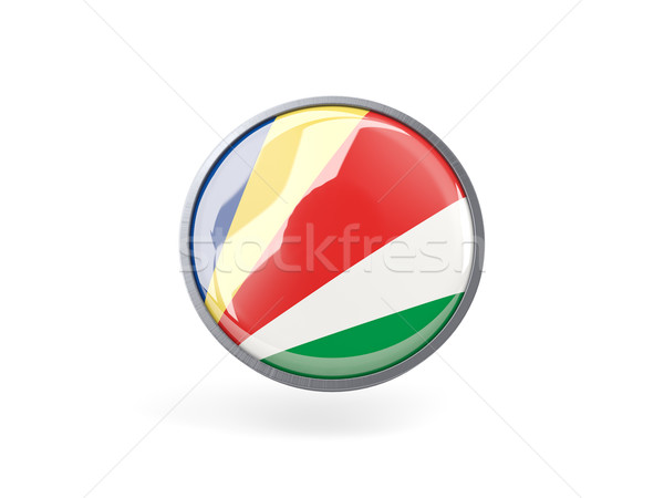 Icon vlag Seychellen metaal frame reizen Stockfoto © MikhailMishchenko