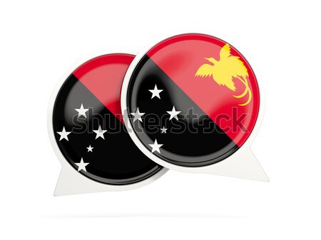 Stock fotó: Ikon · zászló · Pápua · Új-Guinea · fényes · felirat · utazás