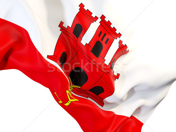 Waving flag of gibraltar Stock photo © MikhailMishchenko