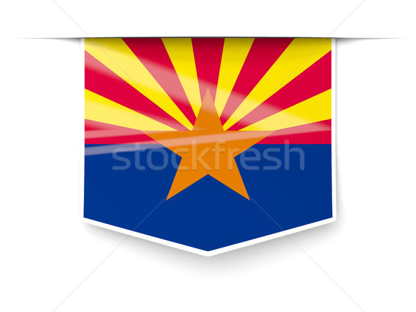 Arizona banderą placu etykiety cień Stany Zjednoczone Zdjęcia stock © MikhailMishchenko