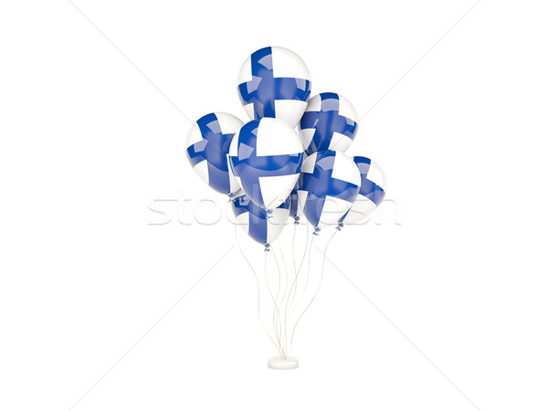 Flying balloons with flag of finland Stock photo © MikhailMishchenko