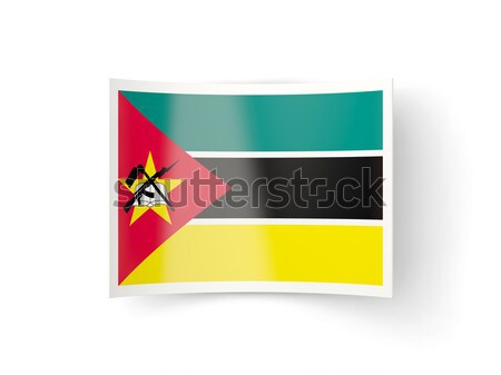 Square icon with flag of mozambique Stock photo © MikhailMishchenko