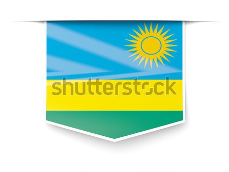 квадратный металл кнопки флаг Руанда изолированный Сток-фото © MikhailMishchenko