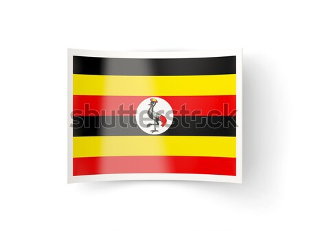 Stock fotó: Tér · ikon · zászló · Uganda · fém · keret