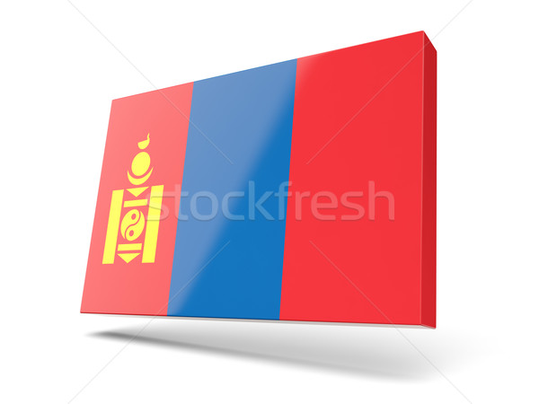 Square icon with flag of mongolia Stock photo © MikhailMishchenko