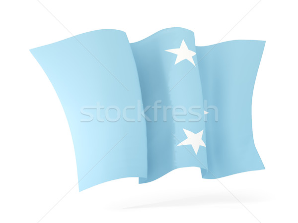 Bandera Micronesia 3d aislado blanco Foto stock © MikhailMishchenko