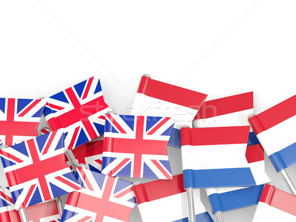 Zászló királyság izolált fehér 3d illusztráció Európa Stock fotó © MikhailMishchenko