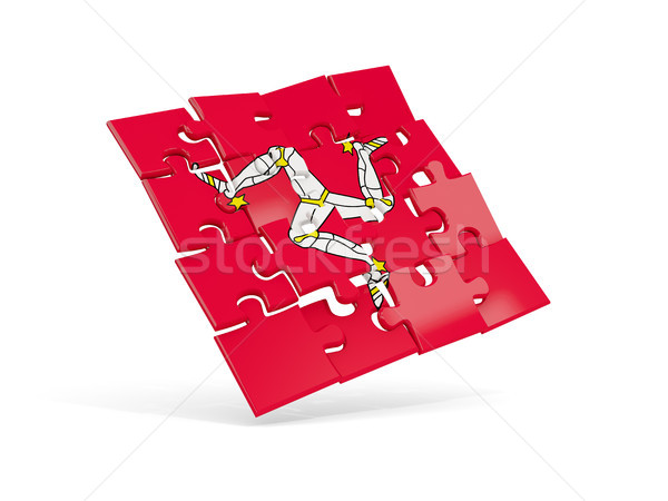 Puzzle flag of isle of man isolated on white Stock photo © MikhailMishchenko