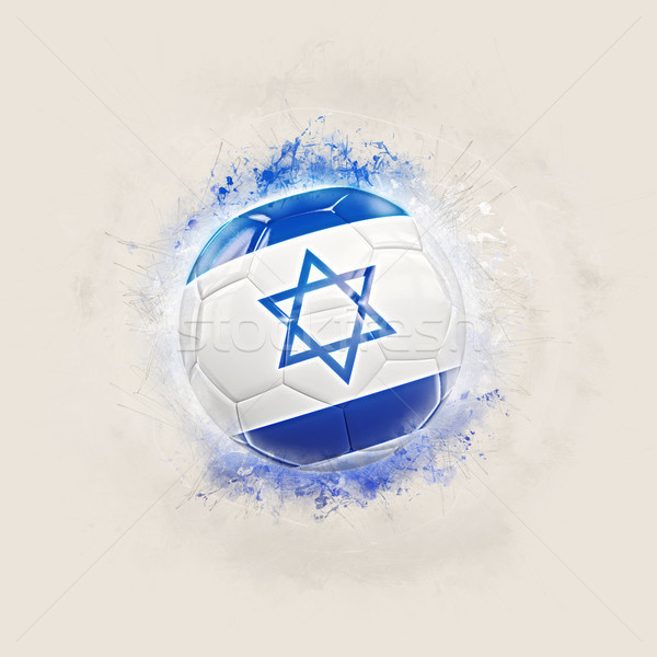 ストックフォト: グランジ · サッカー · フラグ · イスラエル · 3次元の図 · デザイン