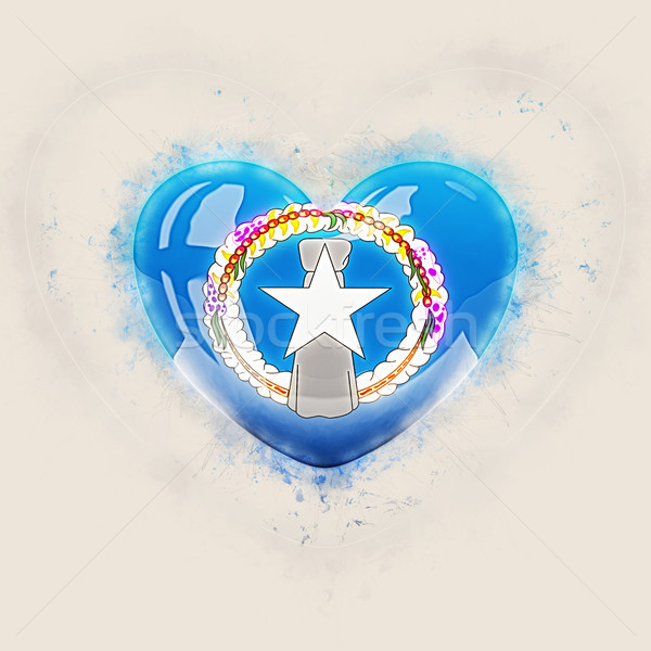 Heart with flag of northern mariana islands Stock photo © MikhailMishchenko