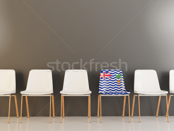 Foto stock: Silla · bandera · británico · indio · océano