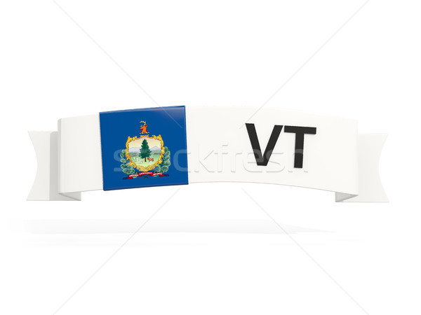 Vermont zászló szalag rövidítés izolált fehér Stock fotó © MikhailMishchenko