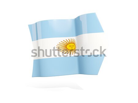 3D フラグ アルゼンチン 孤立した 白 波 ストックフォト © MikhailMishchenko