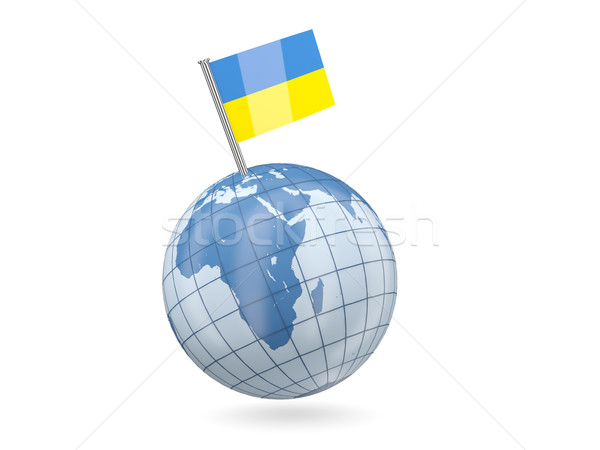 Globe with flag of ukraine Stock photo © MikhailMishchenko