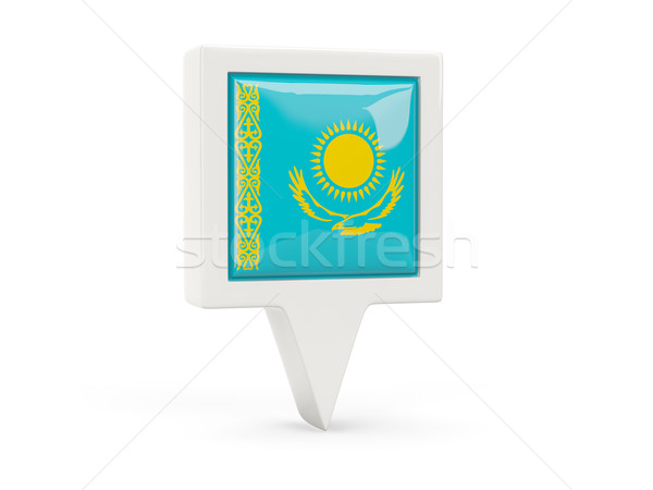 Square flag icon of kazakhstan Stock photo © MikhailMishchenko