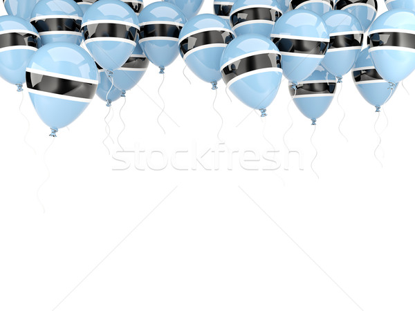 Balon çerçeve bayrak Botsvana yalıtılmış beyaz Stok fotoğraf © MikhailMishchenko