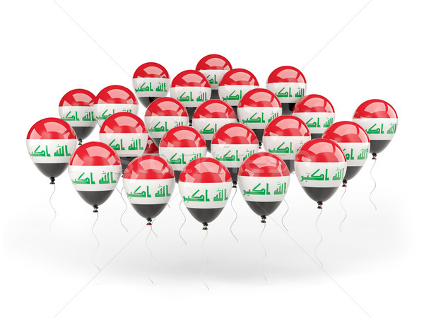 氣球 旗 伊拉克 孤立 白 旅行 商業照片 © MikhailMishchenko