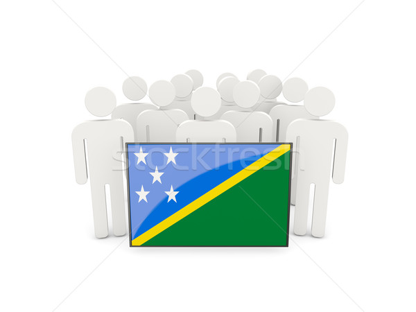 People with flag of solomon islands Stock photo © MikhailMishchenko