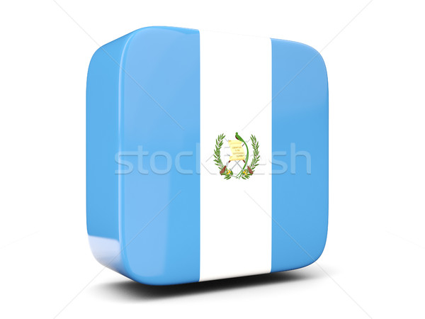 Square icon with flag of guatemala square. 3D illustration Stock photo © MikhailMishchenko