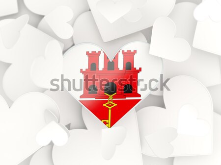 Round flag of gibraltar with circles pattern Stock photo © MikhailMishchenko