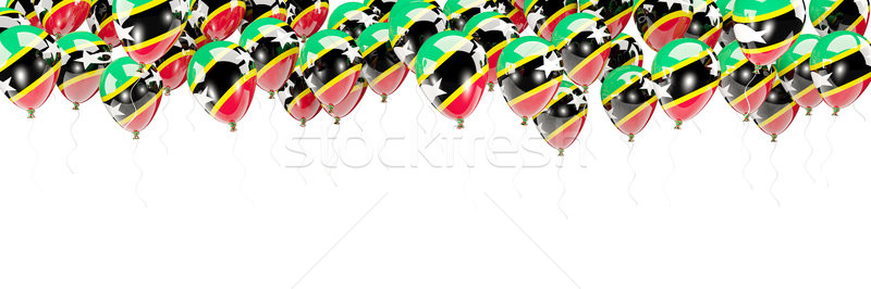 Balloons frame with flag of saint kitts and nevis Stock photo © MikhailMishchenko
