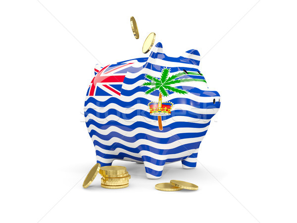 Fat piggy bank with fag of british indian ocean territory Stock photo © MikhailMishchenko