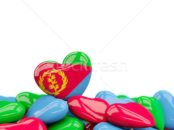 Heart with flag of eritrea Stock photo © MikhailMishchenko