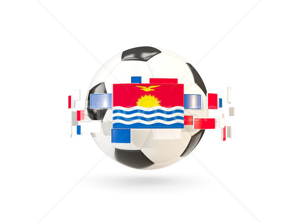 Soccer ball with line of flags. Flag of kiribati Stock photo © MikhailMishchenko