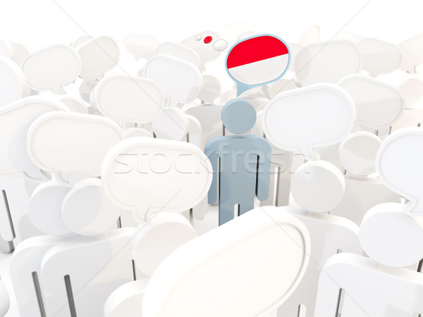 Man with flag of monaco in a crowd Stock photo © MikhailMishchenko