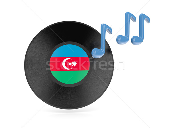 Vinyl disk with flag of azerbaijan Stock photo © MikhailMishchenko