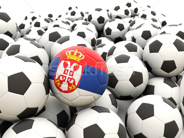 Football with flag of serbia Stock photo © MikhailMishchenko