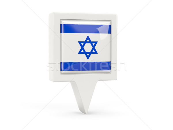 Square flag icon of israel Stock photo © MikhailMishchenko