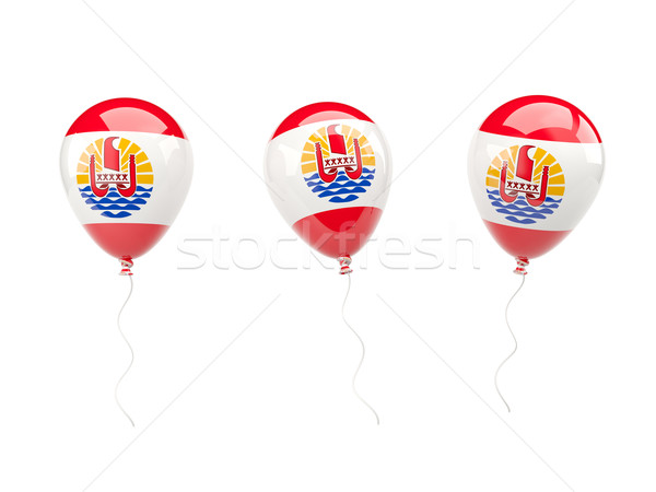 Hava balonlar bayrak fransız polinezya yalıtılmış Stok fotoğraf © MikhailMishchenko