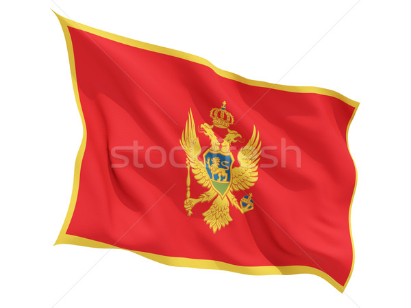 Stock foto: Flagge · Montenegro · isoliert · weiß