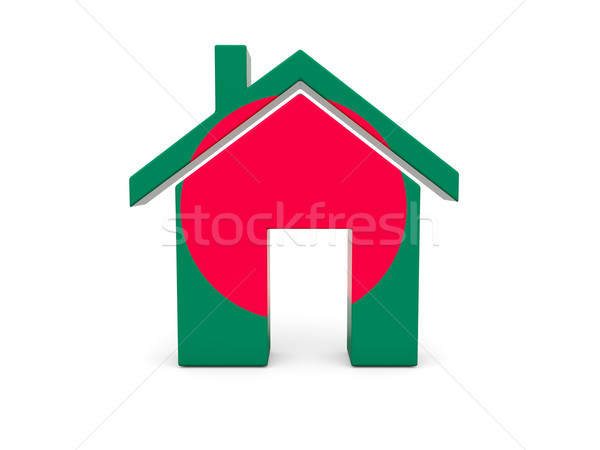 Home vlag Bangladesh geïsoleerd witte Zoek Stockfoto © MikhailMishchenko