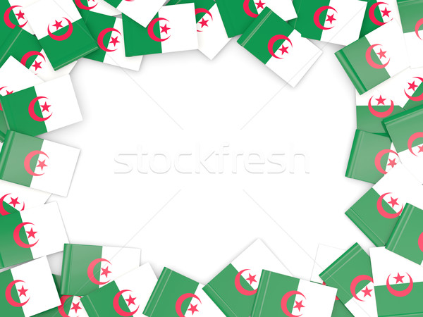 Quadro bandeira Argélia isolado branco Foto stock © MikhailMishchenko
