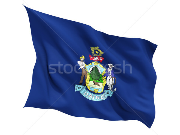 Flag of maine, US state fluttering flag Stock photo © MikhailMishchenko