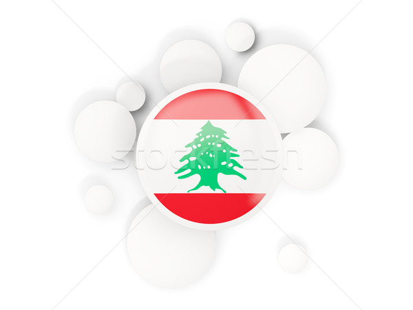 Round flag of lebanon with circles pattern Stock photo © MikhailMishchenko