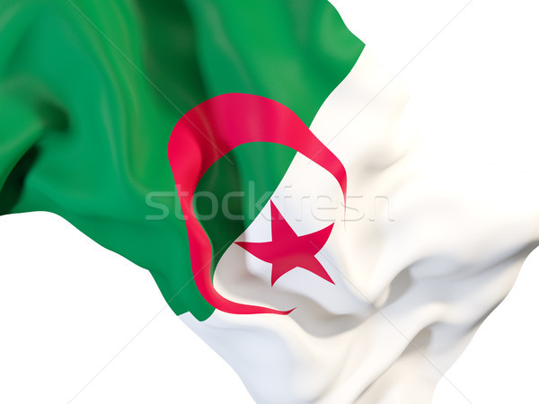 Integet zászló Algéria közelkép 3d illusztráció utazás Stock fotó © MikhailMishchenko