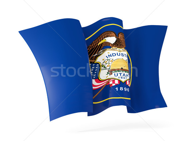 utah state flag waving icon close up. United states local flags Stock photo © MikhailMishchenko