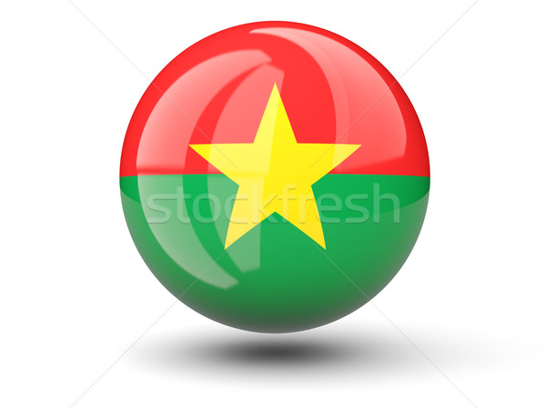 Round icon of flag of burkina faso Stock photo © MikhailMishchenko