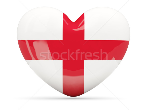 Herz Symbol Flagge england isoliert Stock foto © MikhailMishchenko