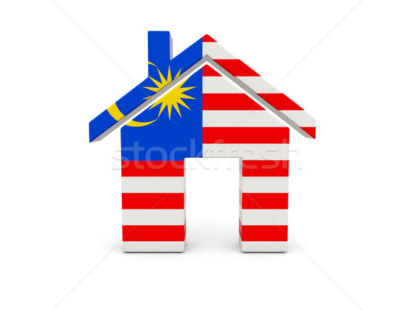 Otthon zászló Malajzia izolált fehér keresés Stock fotó © MikhailMishchenko