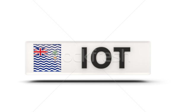 Square icon with flag of british indian ocean territory Stock photo © MikhailMishchenko