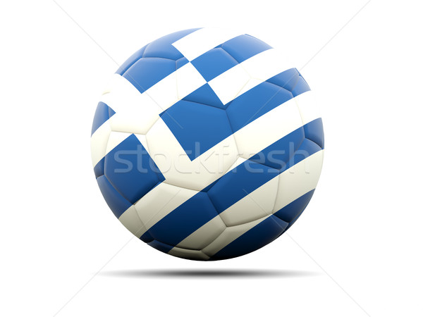ストックフォト: サッカー · フラグ · ギリシャ · 3次元の図 · サッカー · スポーツ