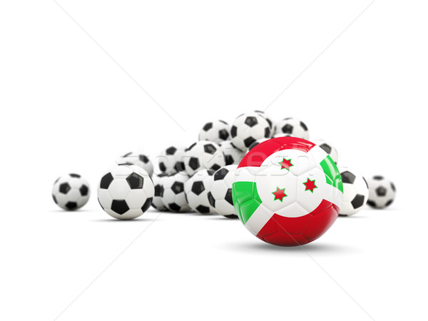 Football with flag of burundi isolated on white Stock photo © MikhailMishchenko
