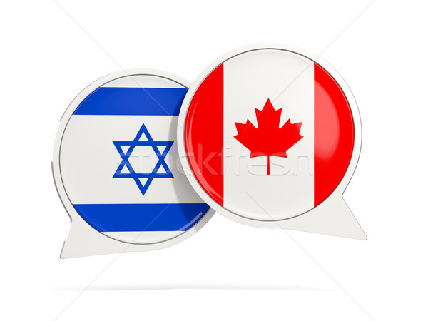 Chat bubbels Israël Canada geïsoleerd witte Stockfoto © MikhailMishchenko