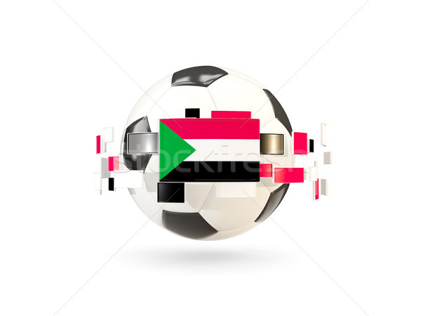 Soccer ball line bandiere bandiera Sudan Foto d'archivio © MikhailMishchenko