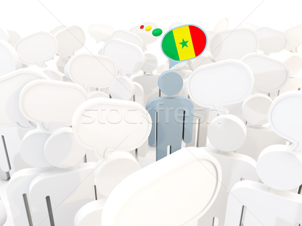 Om pavilion Senegal mulţime ilustrare 3d semna Imagine de stoc © MikhailMishchenko